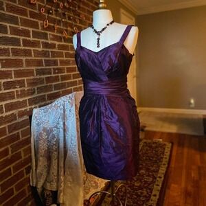 Vera‎ Wang purple 100% silk formal dress size 0